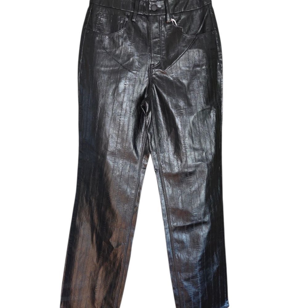 Good American Black Eel Pants Size 6
